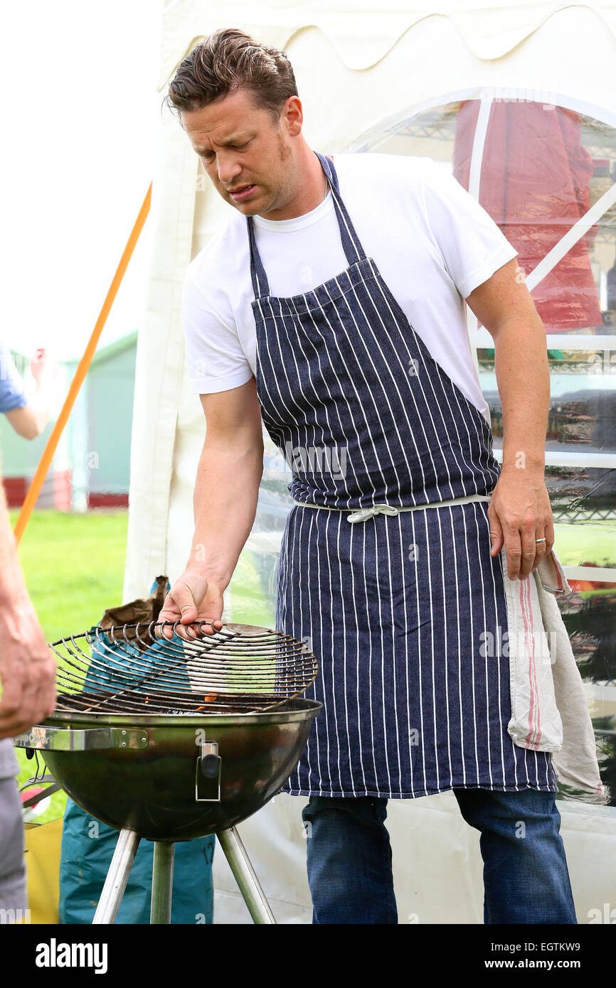 Jamie Oliver filming Jamie and Jimmys Food Fight Club in Hove Featuring