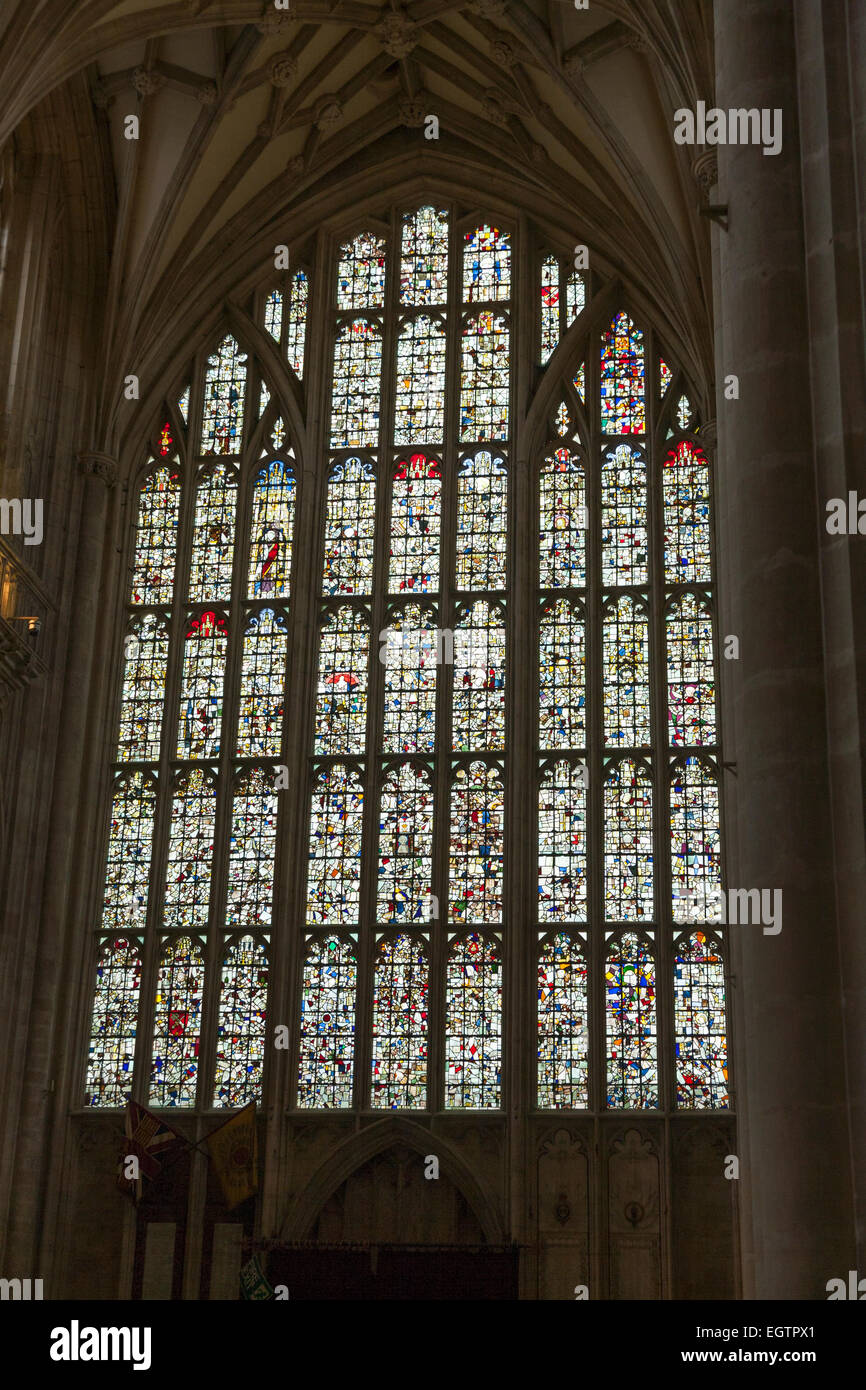 Stained glass The Great West Window, stained glass windows Winchester Cathedral, Winchester