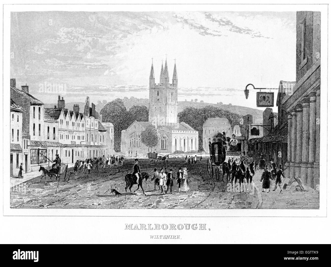 High street marlborough Black and White Stock Photos & Images Alamy