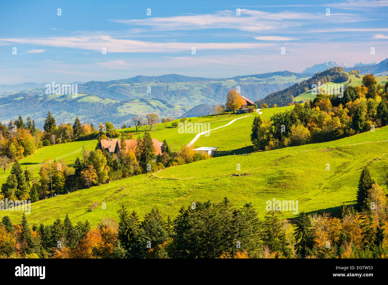 UNESCO Entlebuch Biosphere Reserve, Rengg, Canton Luzern, Switzerland. Stock Photo