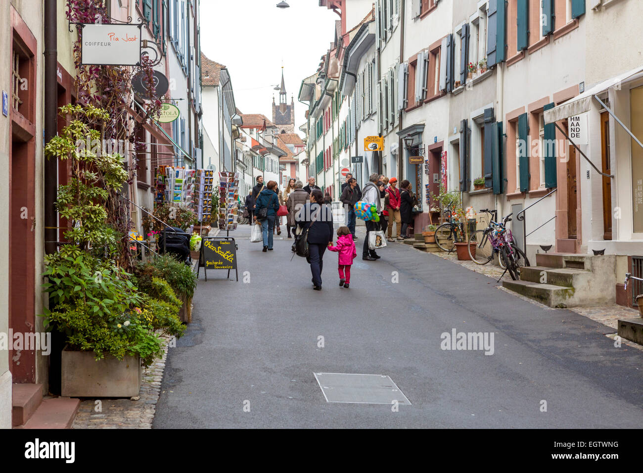 The Old Town Basel, Kanton Basel-Stadt, Switzerland, Europe. Stock Photo