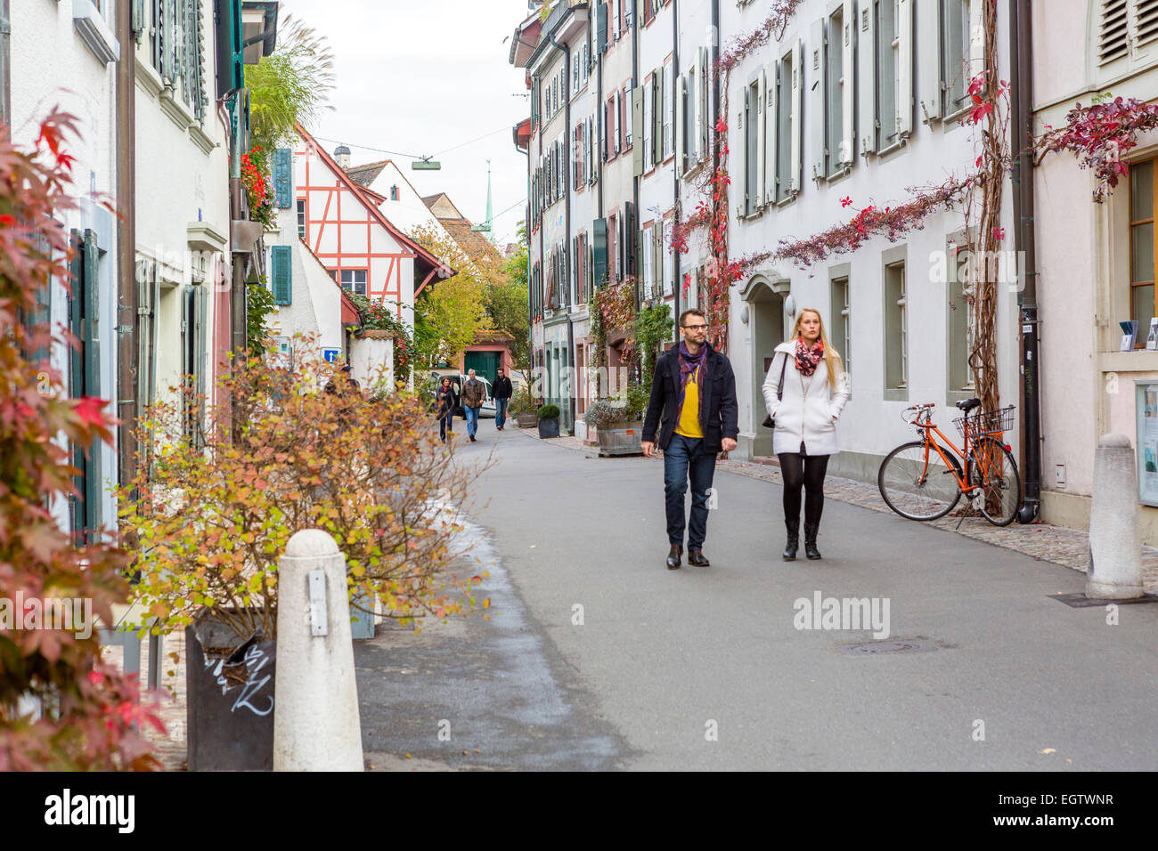 The Old Town Basel, Kanton Basel-Stadt, Switzerland, Europe. Stock Photo