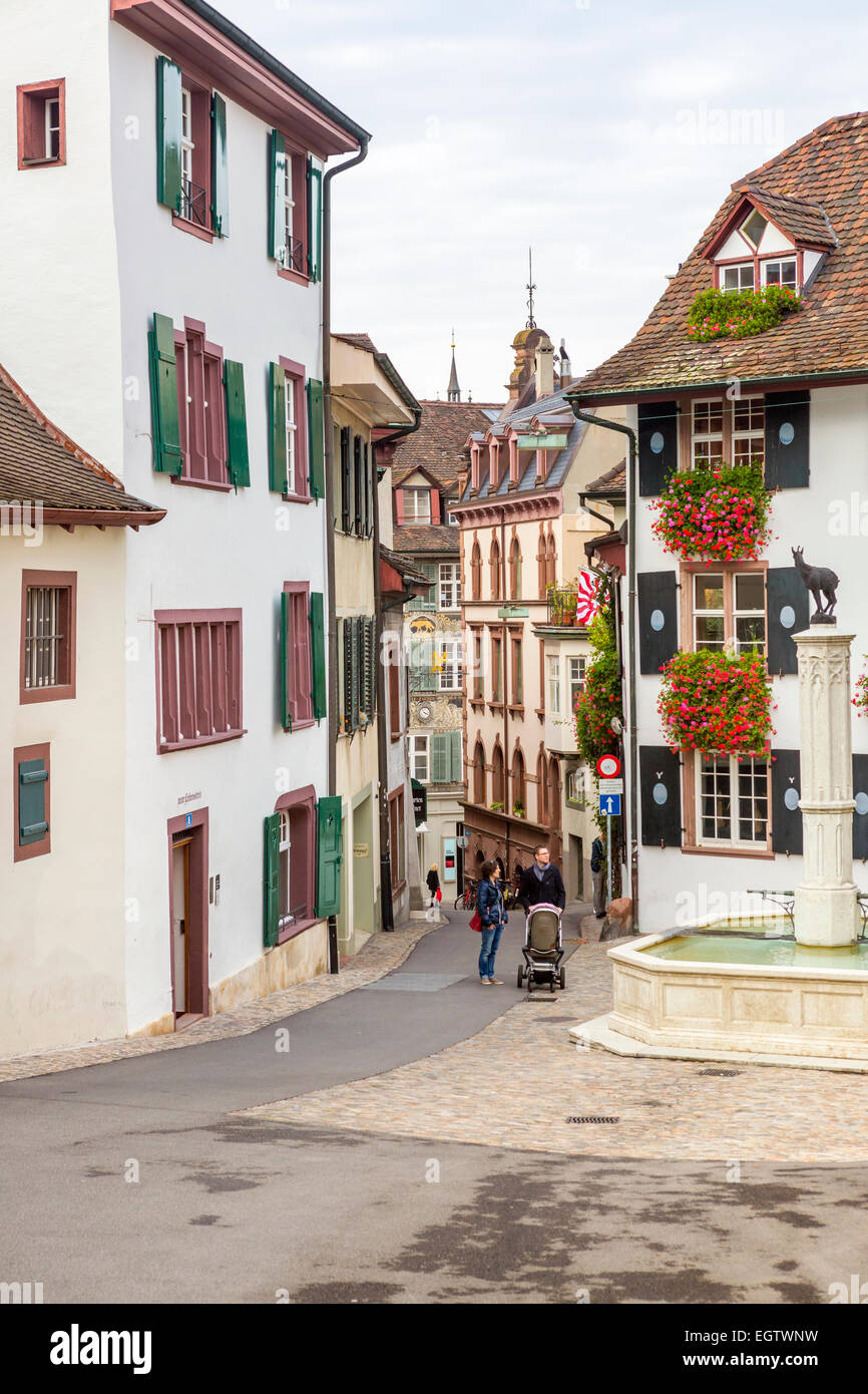 The Old Town Basel, Kanton Basel-Stadt, Switzerland, Europe. Stock Photo