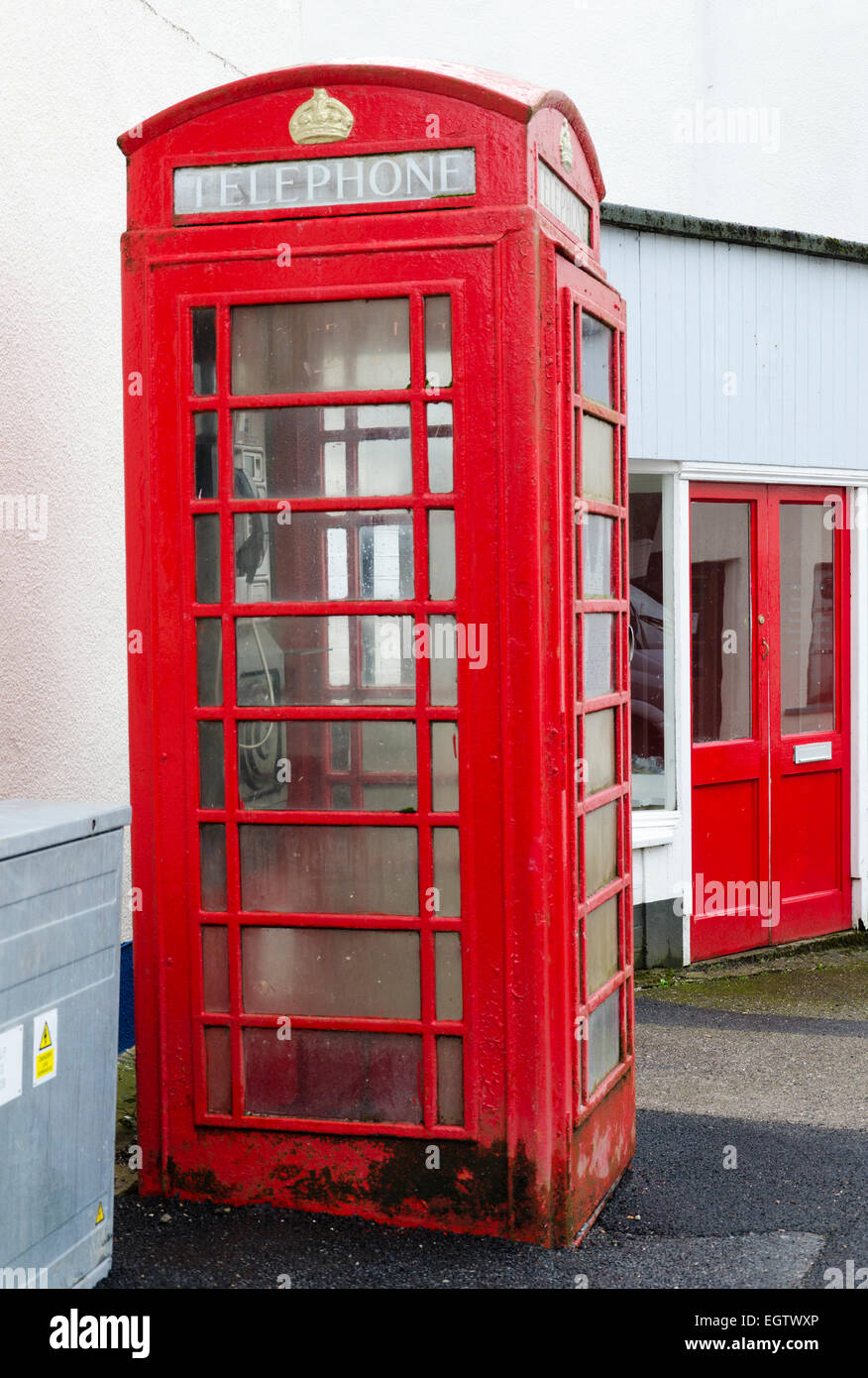 Red telephone box Stock Photo