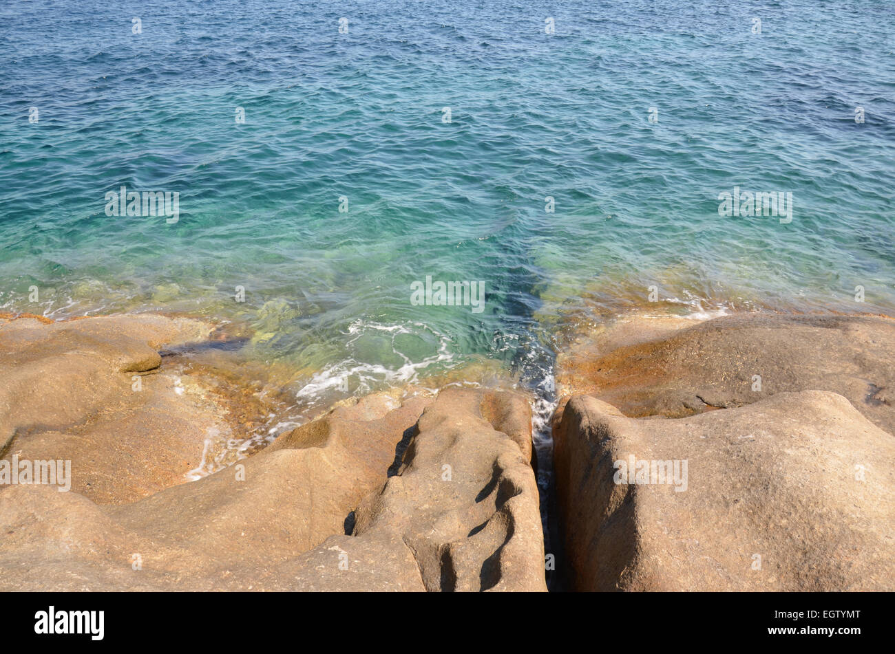 View of the cliffs and the sea of lily Stock Photo