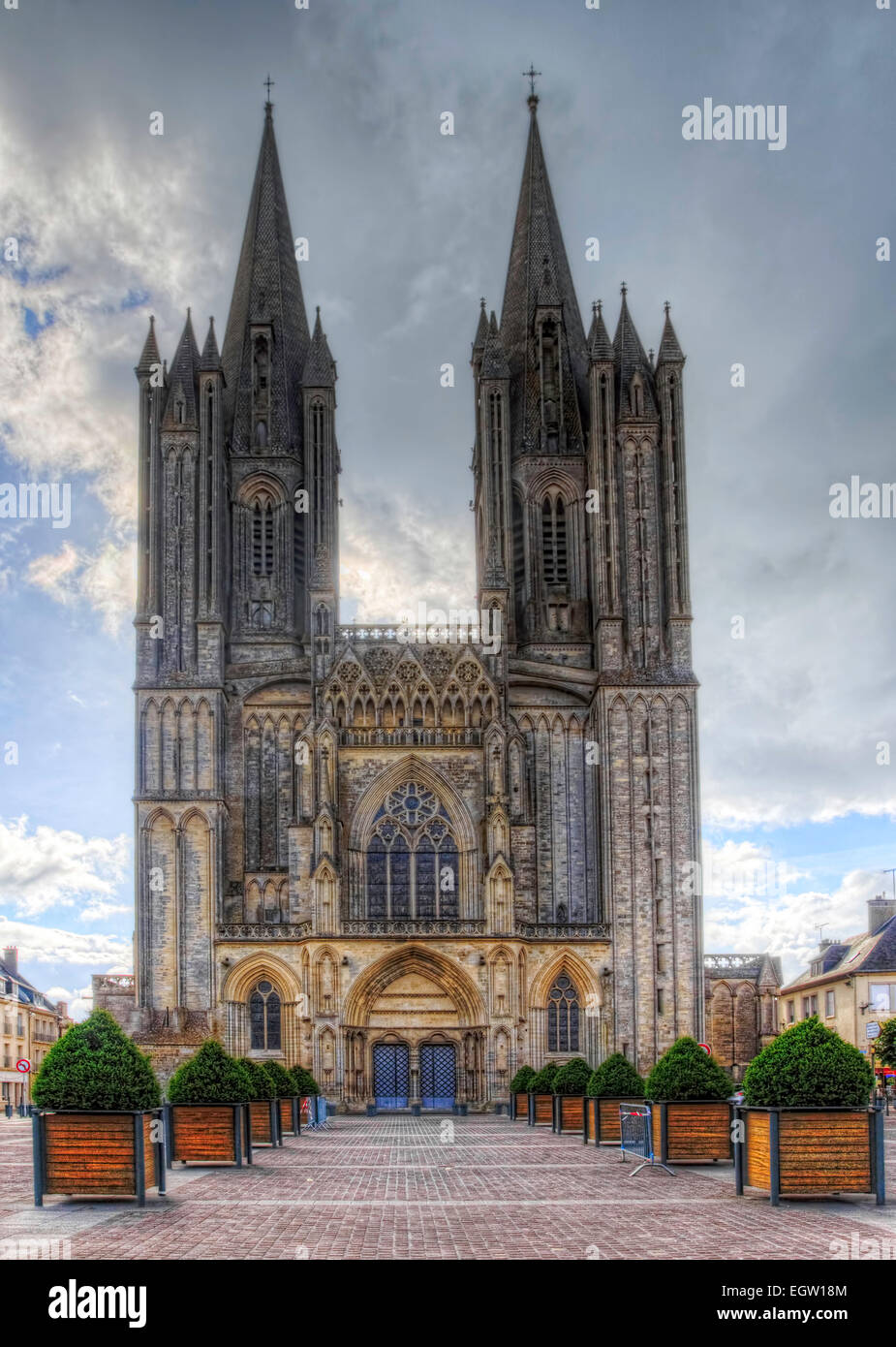 The wonderful cathedral at Coutance in France Stock Photo