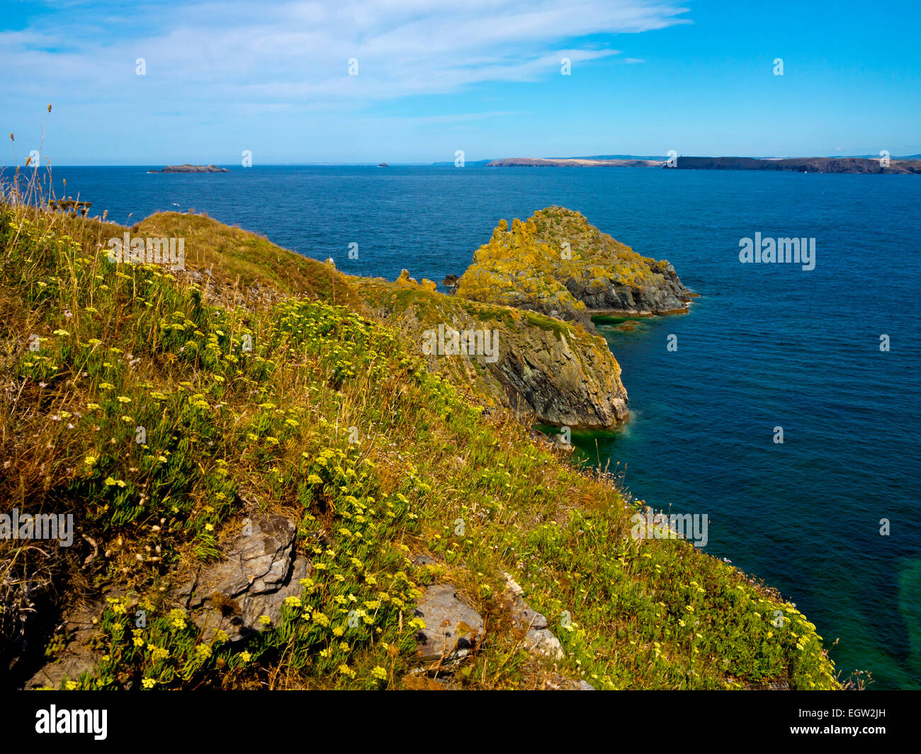 Trevose Head and Mother Ivey's Bay near Padstow in North Cornwall