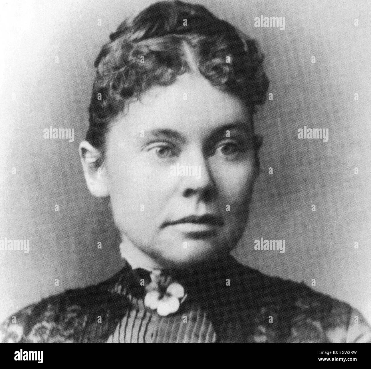LIZZIE BORDEN (1860-1927) American woman tried and acquitted for axe murders in 1892. Stock Photo