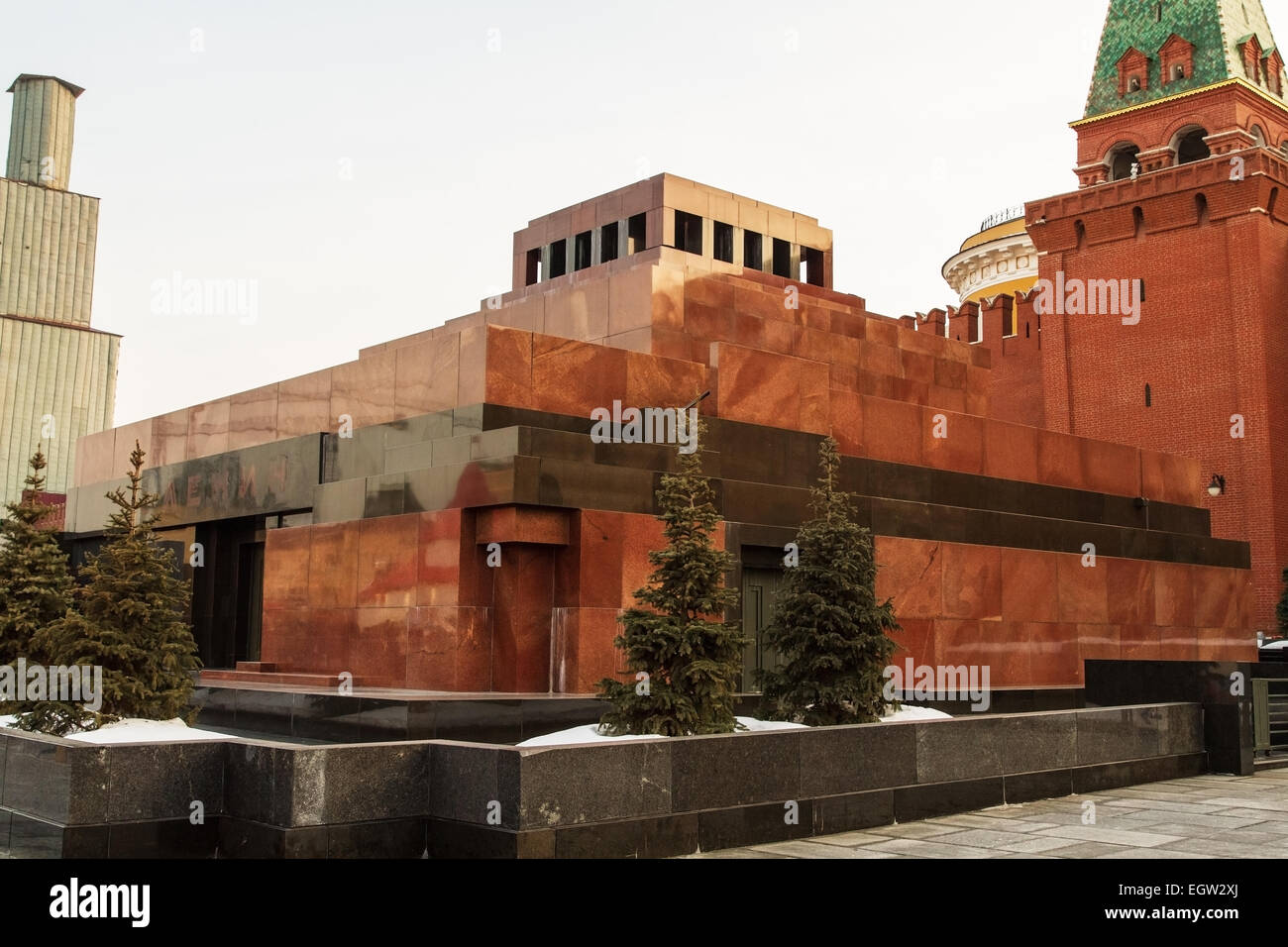 Mausoleum on Red Square , Moscown , Russia . Stock Photo