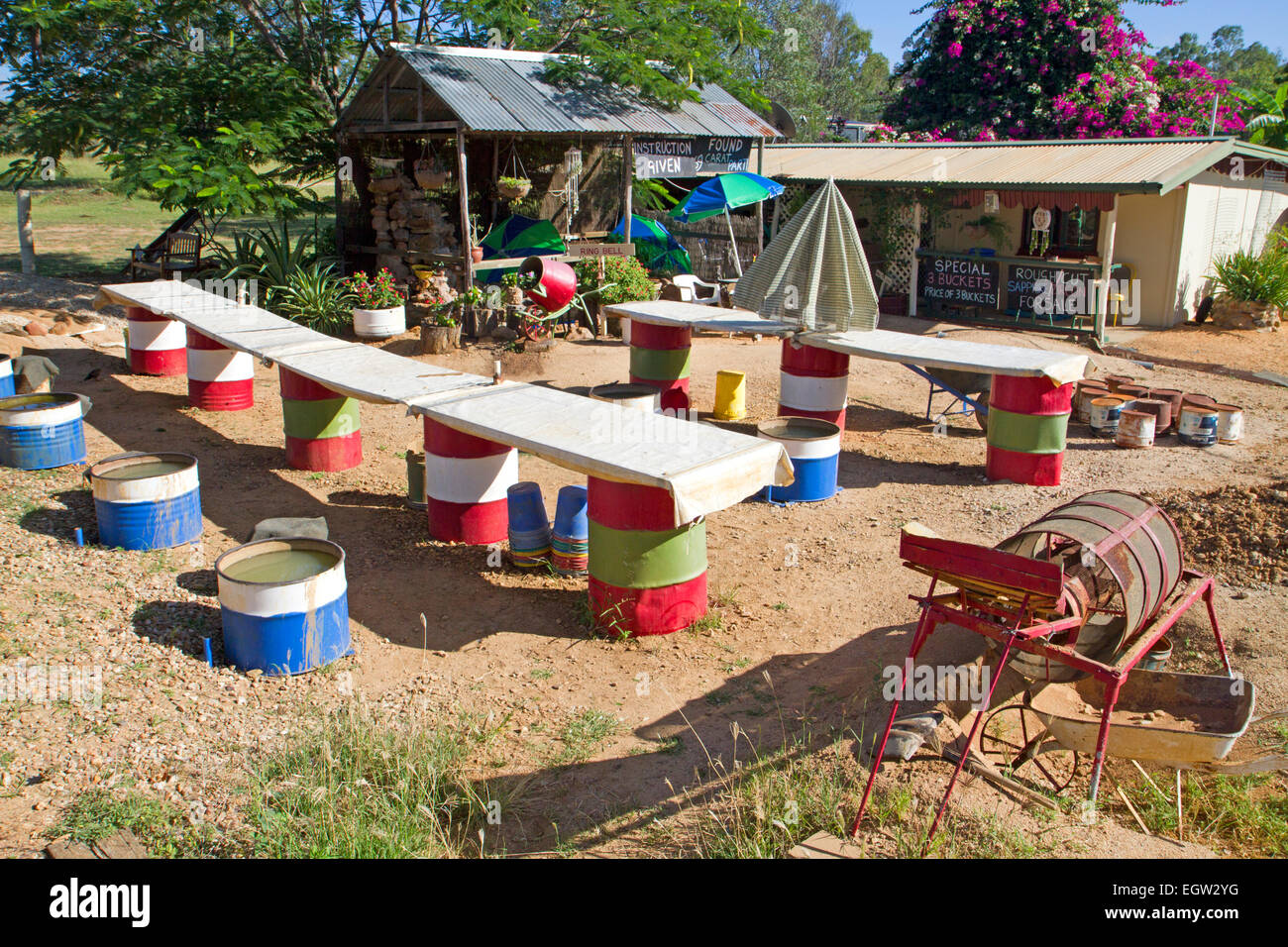 Fossicking park in Rubyvale in Queensland's quirky Gemfields region