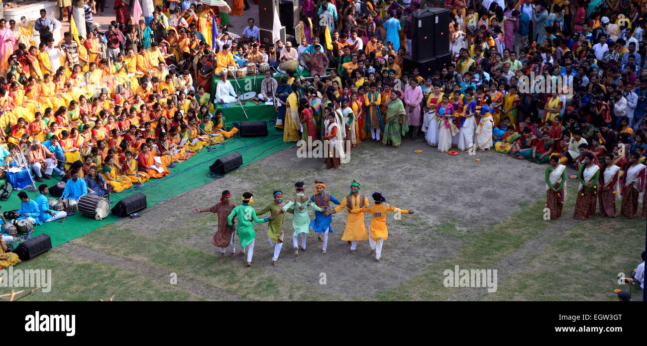 holi utsav at rabindra bharati university