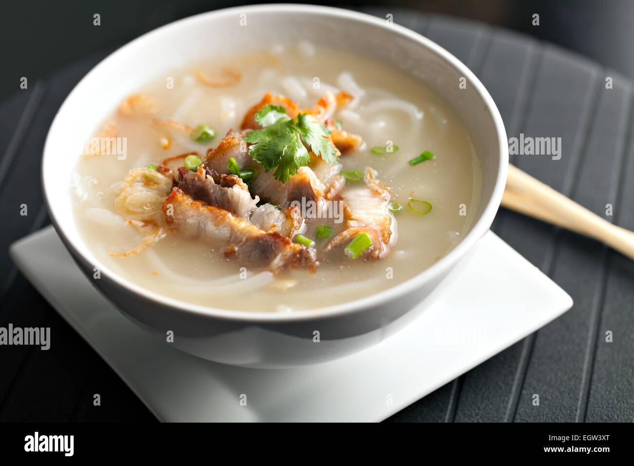 Thai Soup with Pork Stock Photo - Alamy