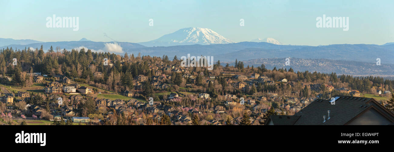 City of Happy Valley Oregon Homes with Mount St Helens and Mount