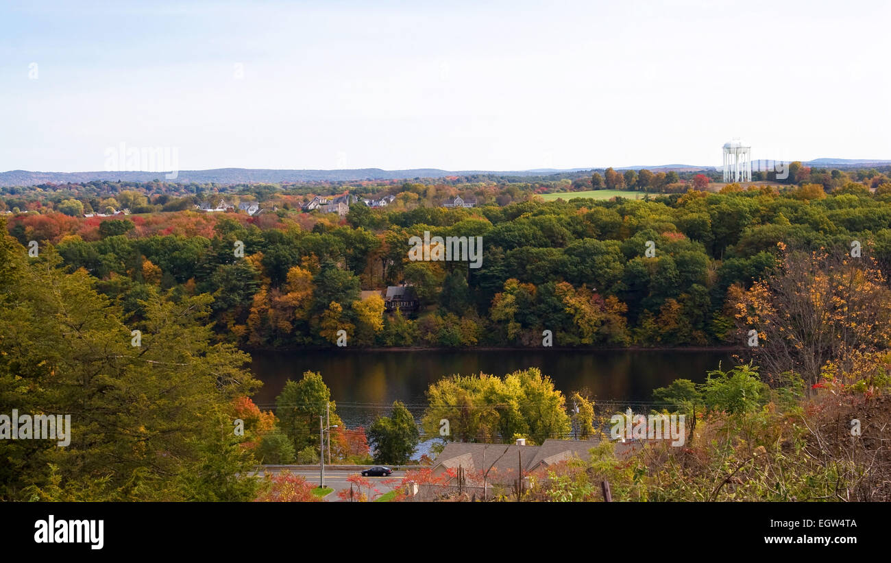 Ludlow Massachusetts Scenic Overlook Stock Photo