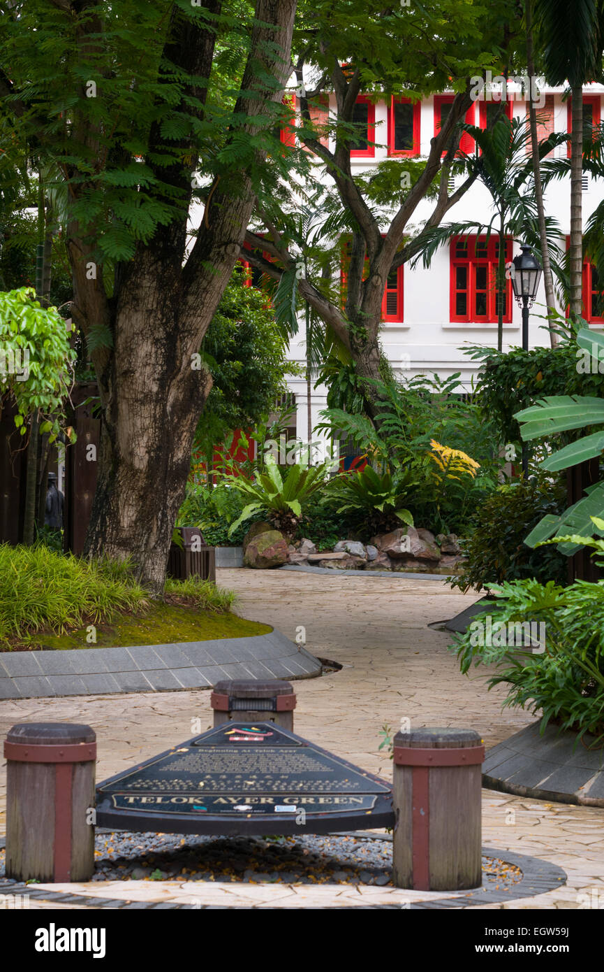 Telok Ayer Green, Telok Ayer Street, Singapore Stock Photo - Alamy