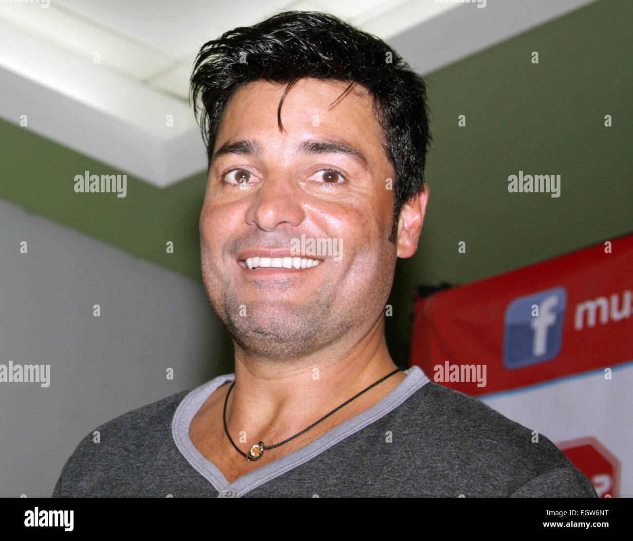 Latin pop star Chayanne continues his promo tour of his new record Featuring: Chayanne Where: Bayamon, Puerto Rico When: 28 Aug 2014 Stock Photo
