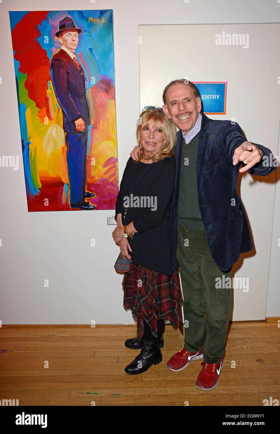 New York, NY, USA. 2nd Mar, 2015. Peter Max, Nancy Sinatra at arrivals for Unveiling of New Paintings by Peter Max for Centennial of Frank Sinatra's Birthday, Peter Max studio, New York, NY March 2, 2015. Credit: Derek Storm/Everett Collection/Alamy Live News Stock Photo