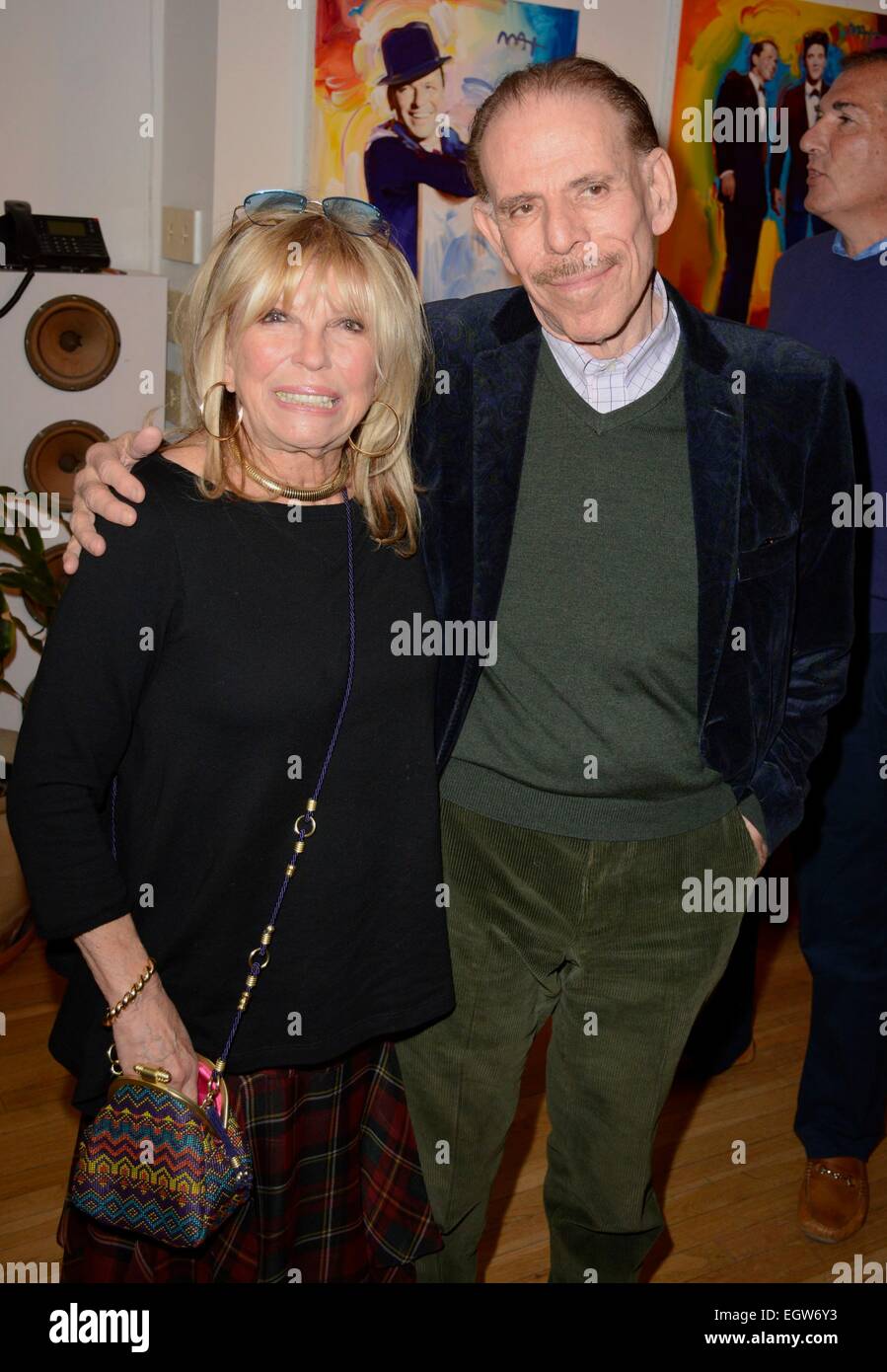 New York, NY, USA. 2nd Mar, 2015. Peter Max, Nancy Sinatra at arrivals for Unveiling of New Paintings by Peter Max for Centennial of Frank Sinatra's Birthday, Peter Max studio, New York, NY March 2, 2015. Credit:  Derek Storm/Everett Collection/Alamy Live News Stock Photo