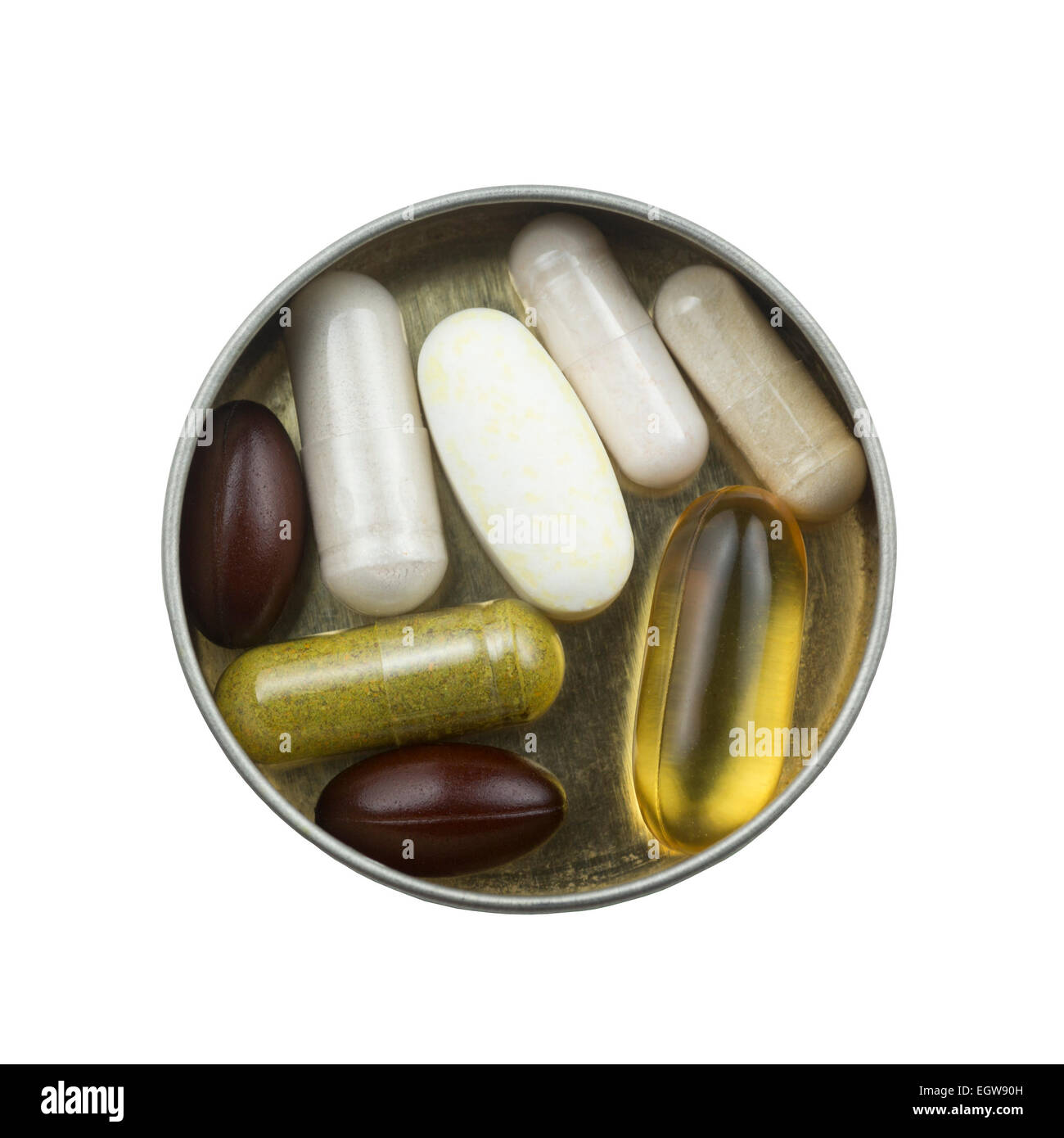 Vitamins and supplements Stock Photo