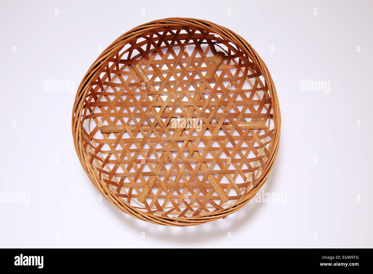 top view of the round shape basket Stock Photo