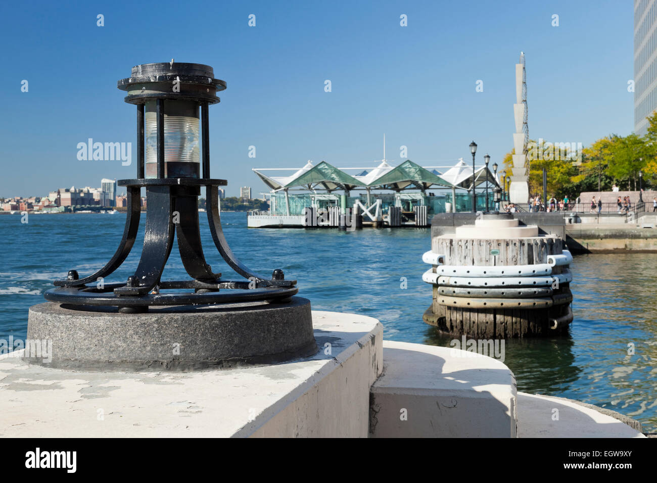 Harbour light North Cove Yacht Harbor, New York Stock Photo Alamy