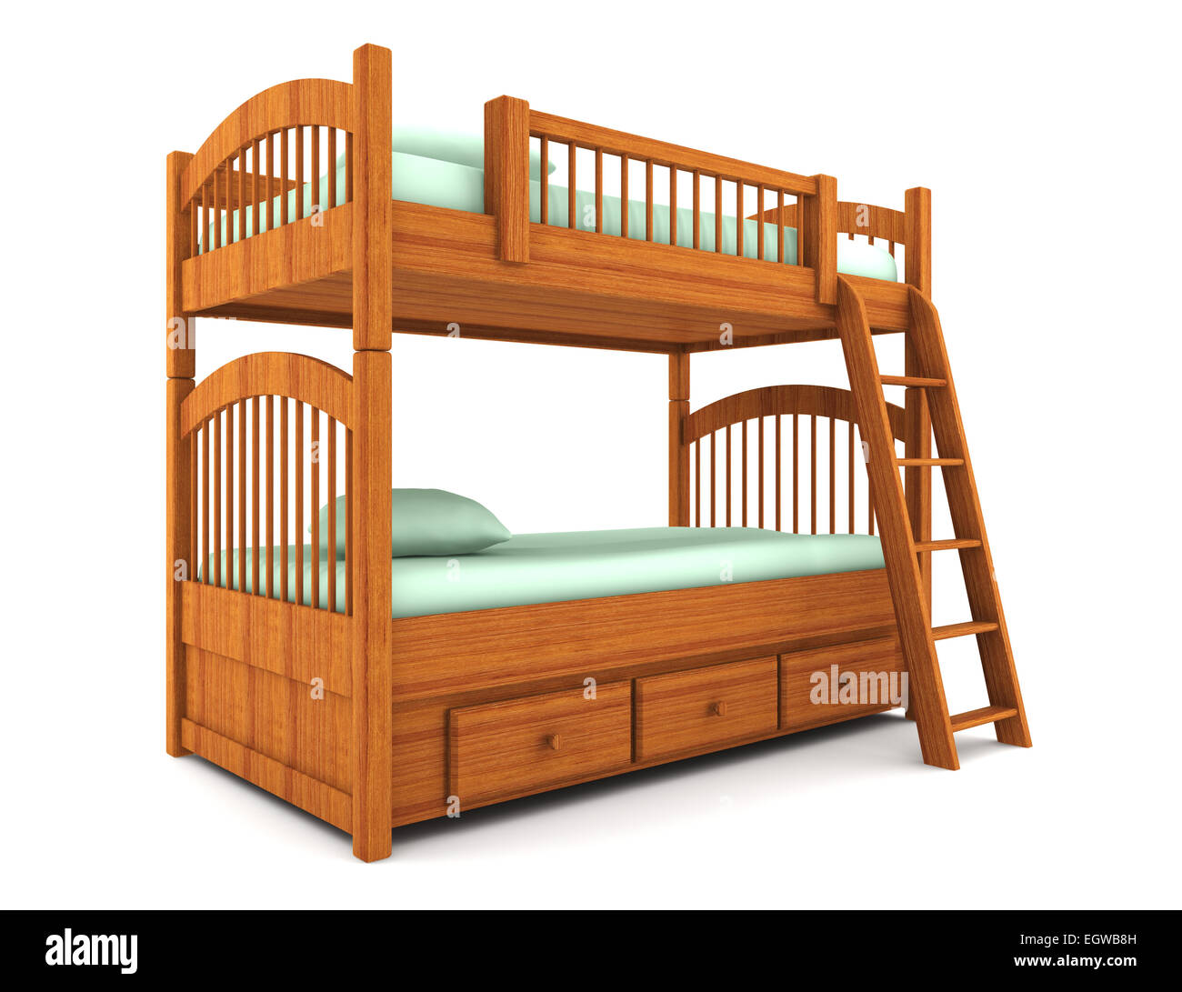 bunk bed isolated on white background Stock Photo Alamy