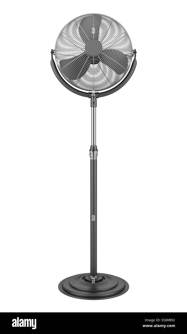 modern electric black floor fan isolated on white background Stock Photo Alamy