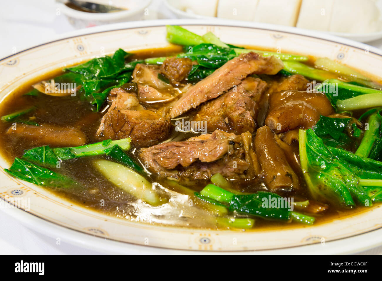 Gourmet Main Entree Course Chinese pork knuckle stew Stock Photo Alamy