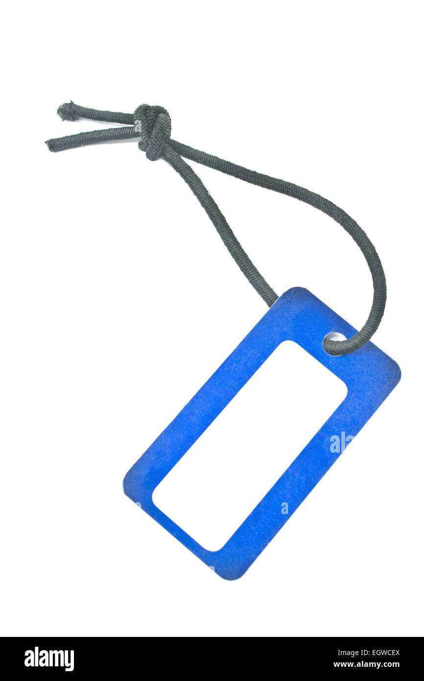 Blue price tag isolated on white Stock Photo Alamy