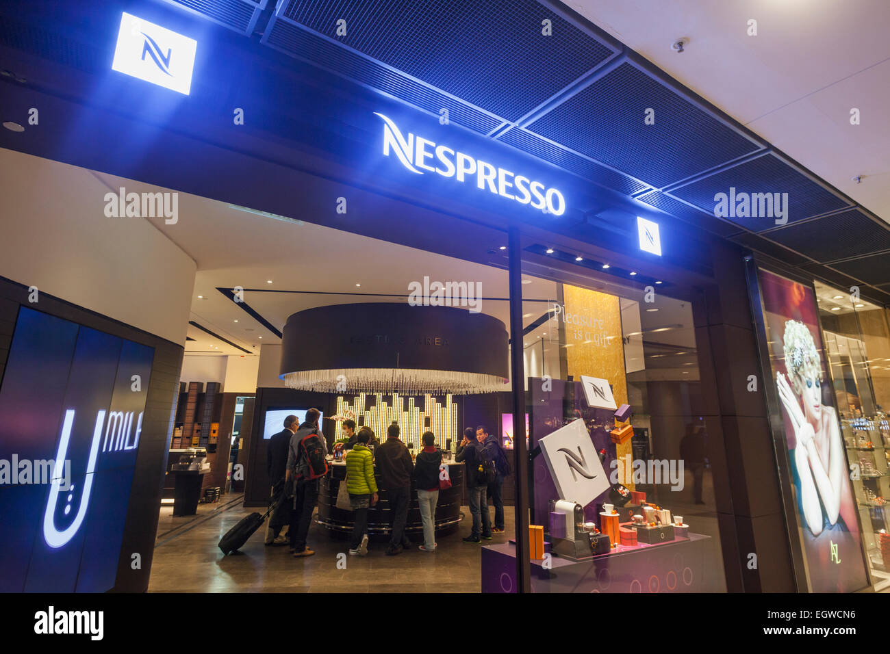China, Hong Kong, Central, IFC Mall, Nespresso Store Stock Photo - Alamy