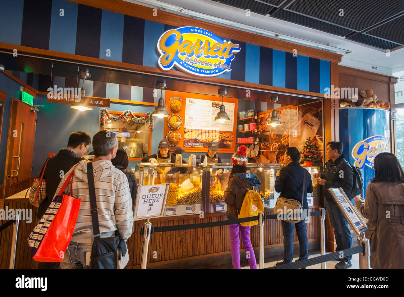 China, Hong Kong, Central, IFC Mall, Garrett Popcorn Shop Stock Photo