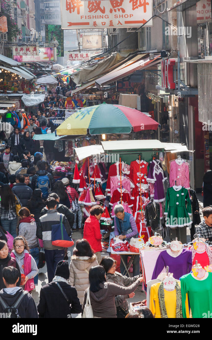 China, Hong Kong, Wanchai, Street Market Stock Photo - Alamy