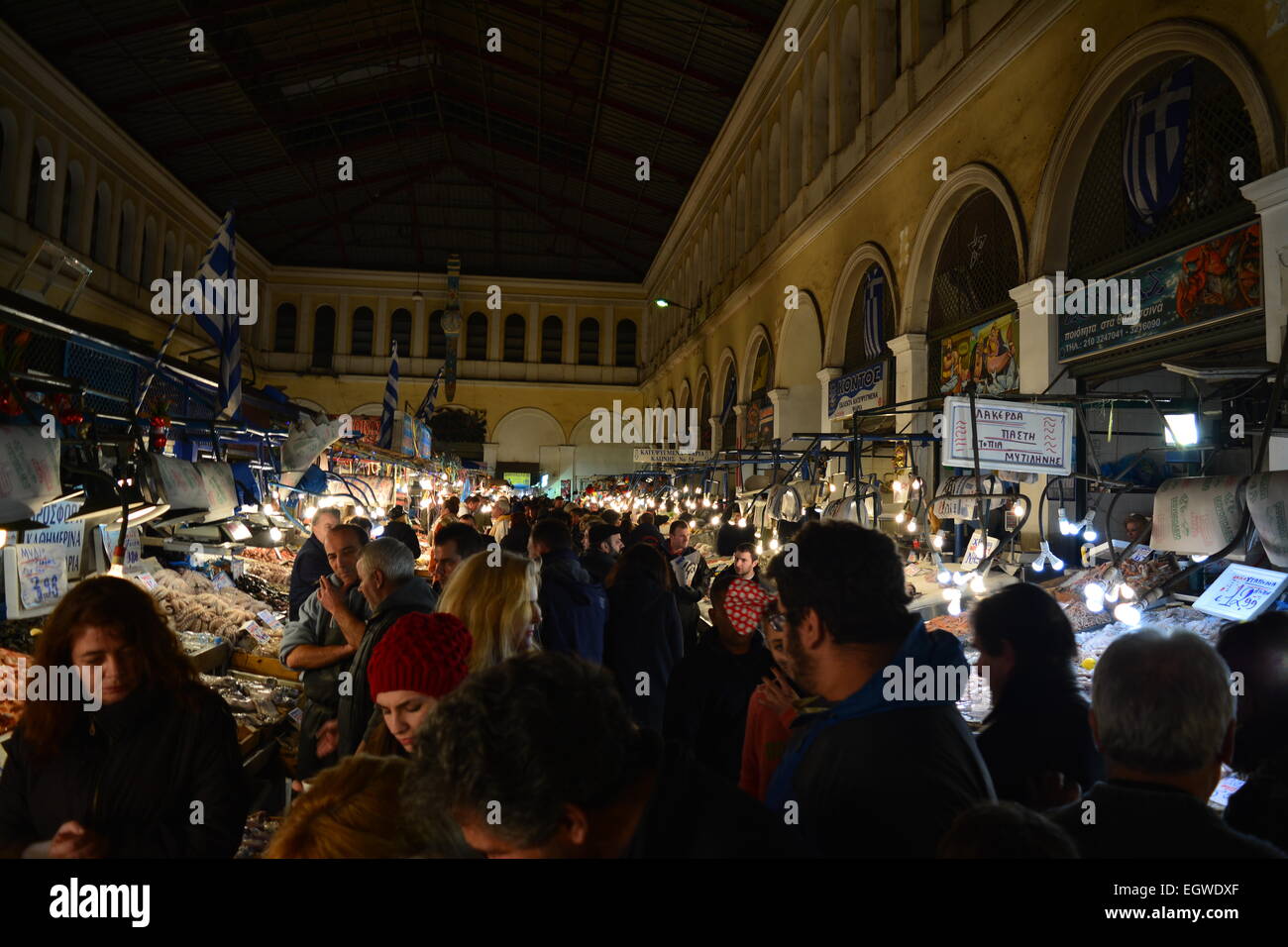 GREECE ATTICA ATHENS PLAKA A BUSY STREET SCENE IN MONASTIRAKI Stock Photo