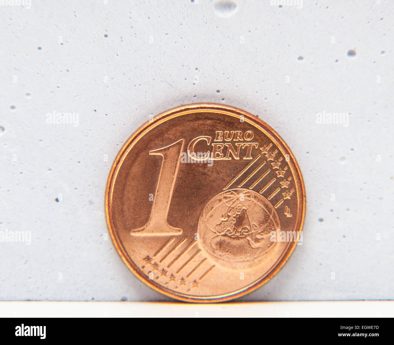 Single Euro cent coin detail Stock Photo