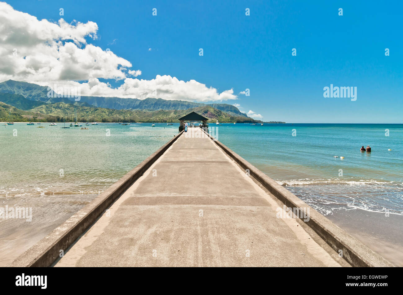 natural paradise Hanalei Bay, Kauai Island Hawaii Stock Photo Alamy