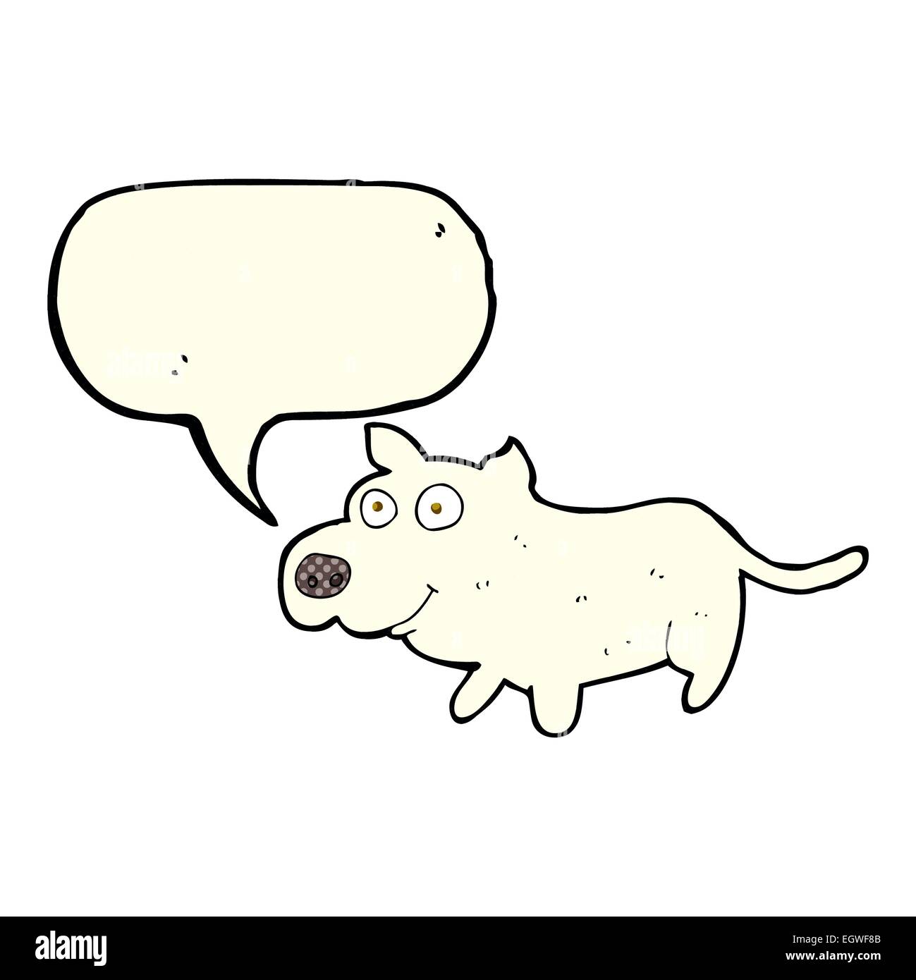 cartoon happy little dog with speech bubble Stock Vector Image & Art ...