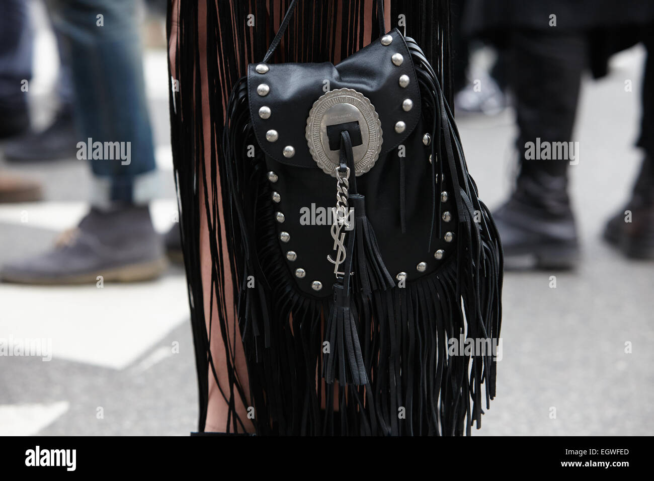 Yves Saint Laurent Anita Knotted Fringe Crossbody Bag