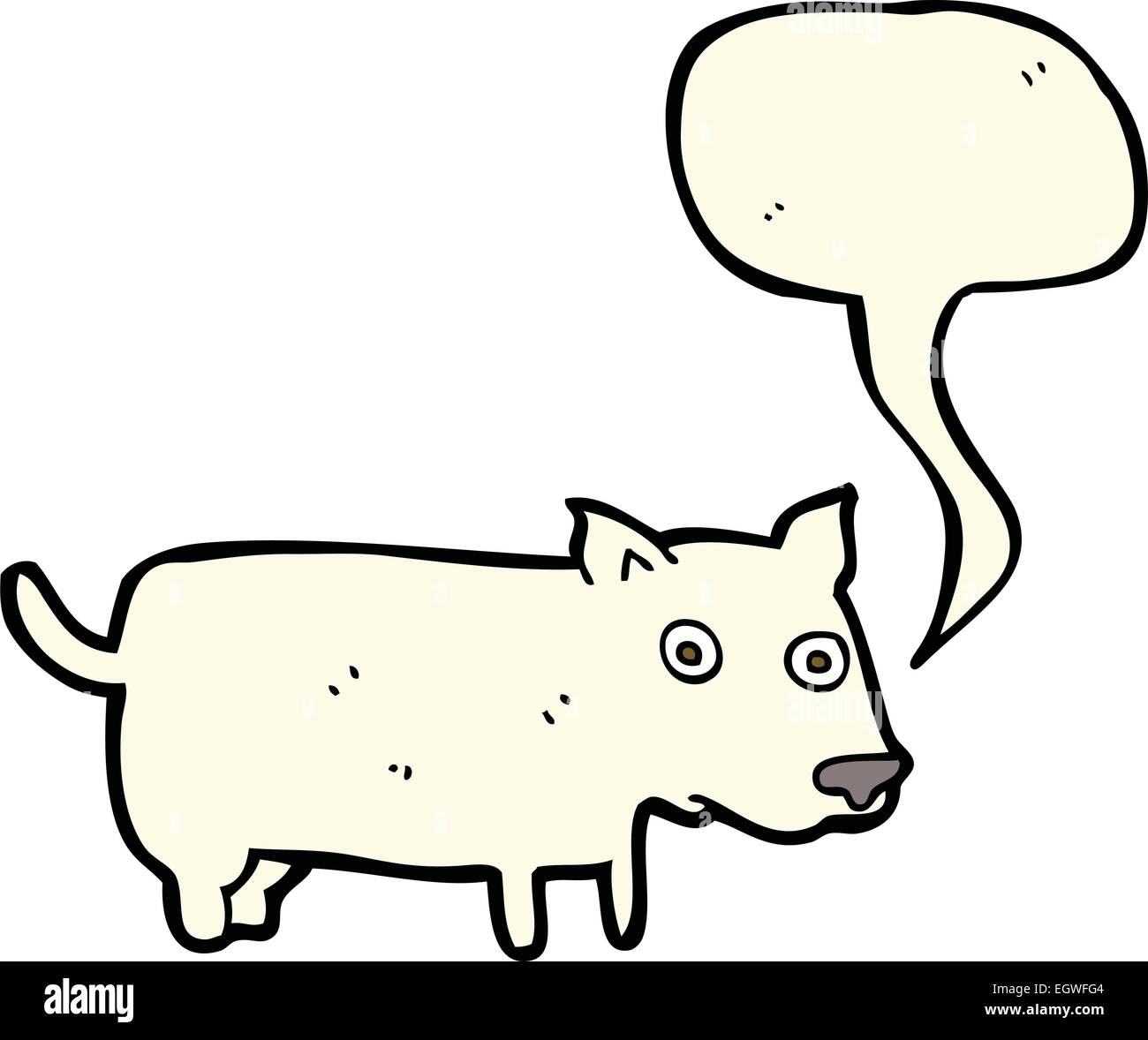 cartoon little dog with speech bubble Stock Vector Image & Art - Alamy