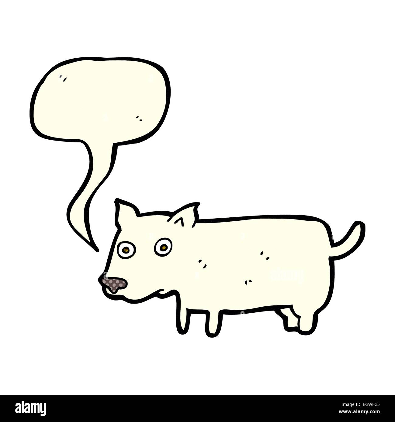 cartoon little dog with speech bubble Stock Vector Image & Art - Alamy