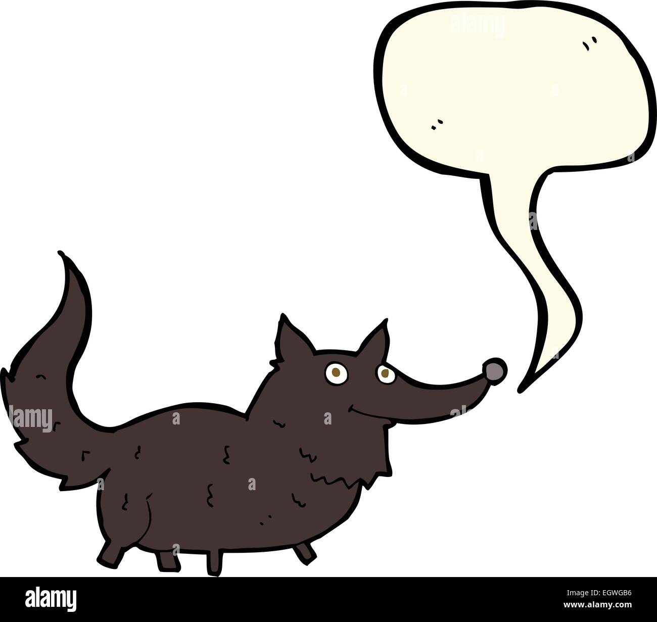 cartoon little dog with speech bubble Stock Vector Image & Art - Alamy