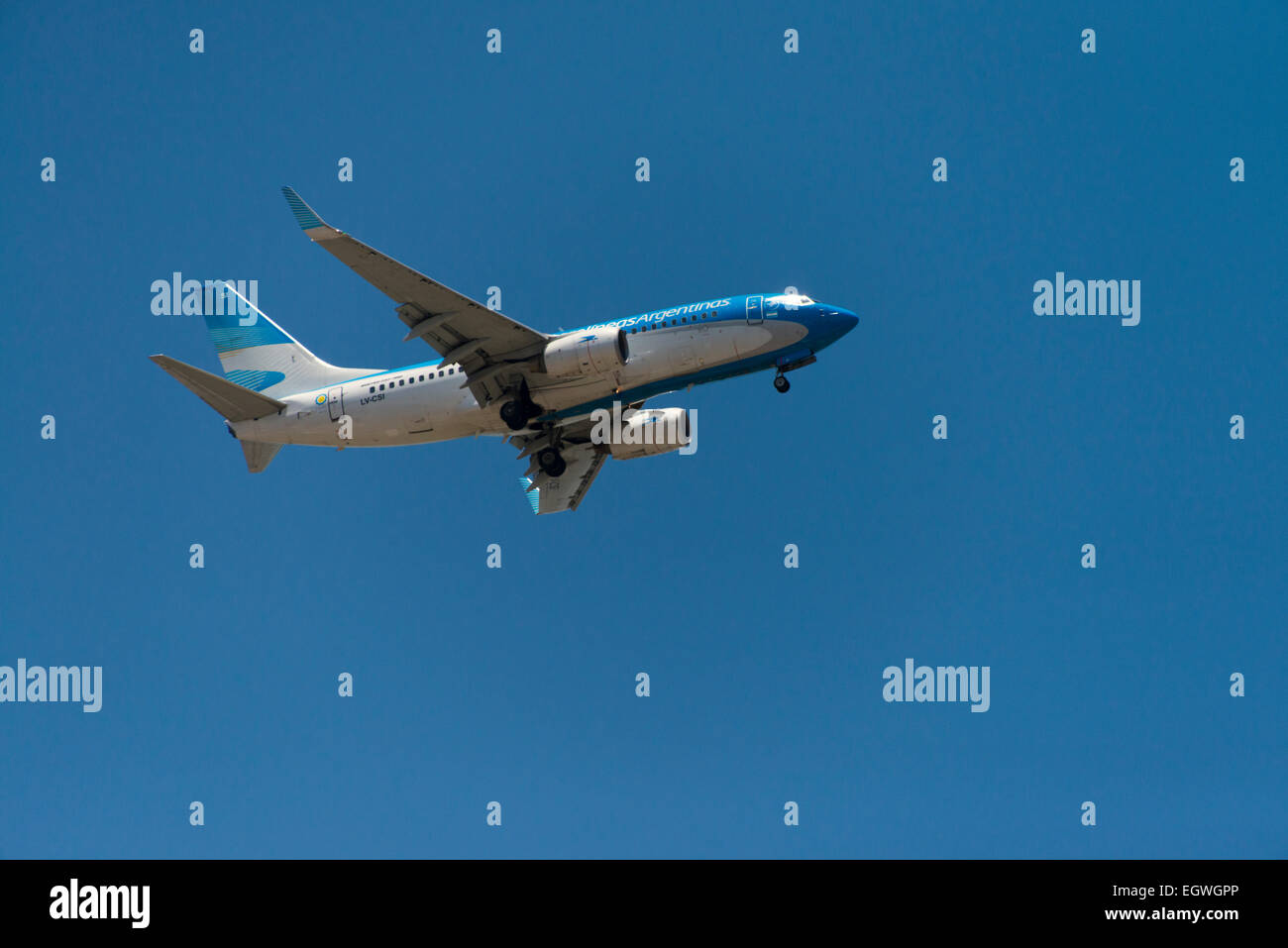 Aerolinas Argentinas Boeing 737-700 approaching Buenos Aires Air Argentina South America Stock Photo