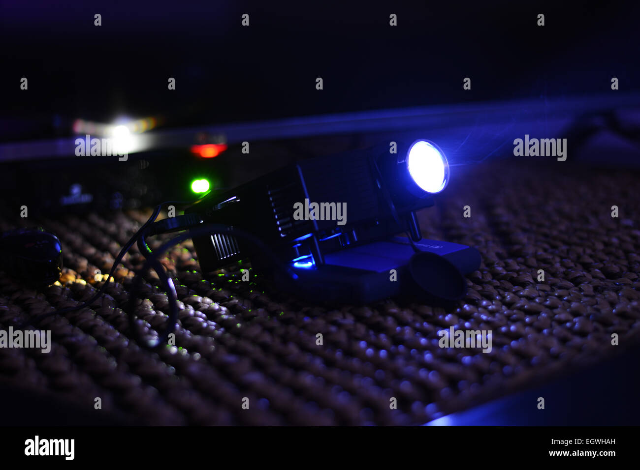 Led projector for movies photographs and slides Stock Photo