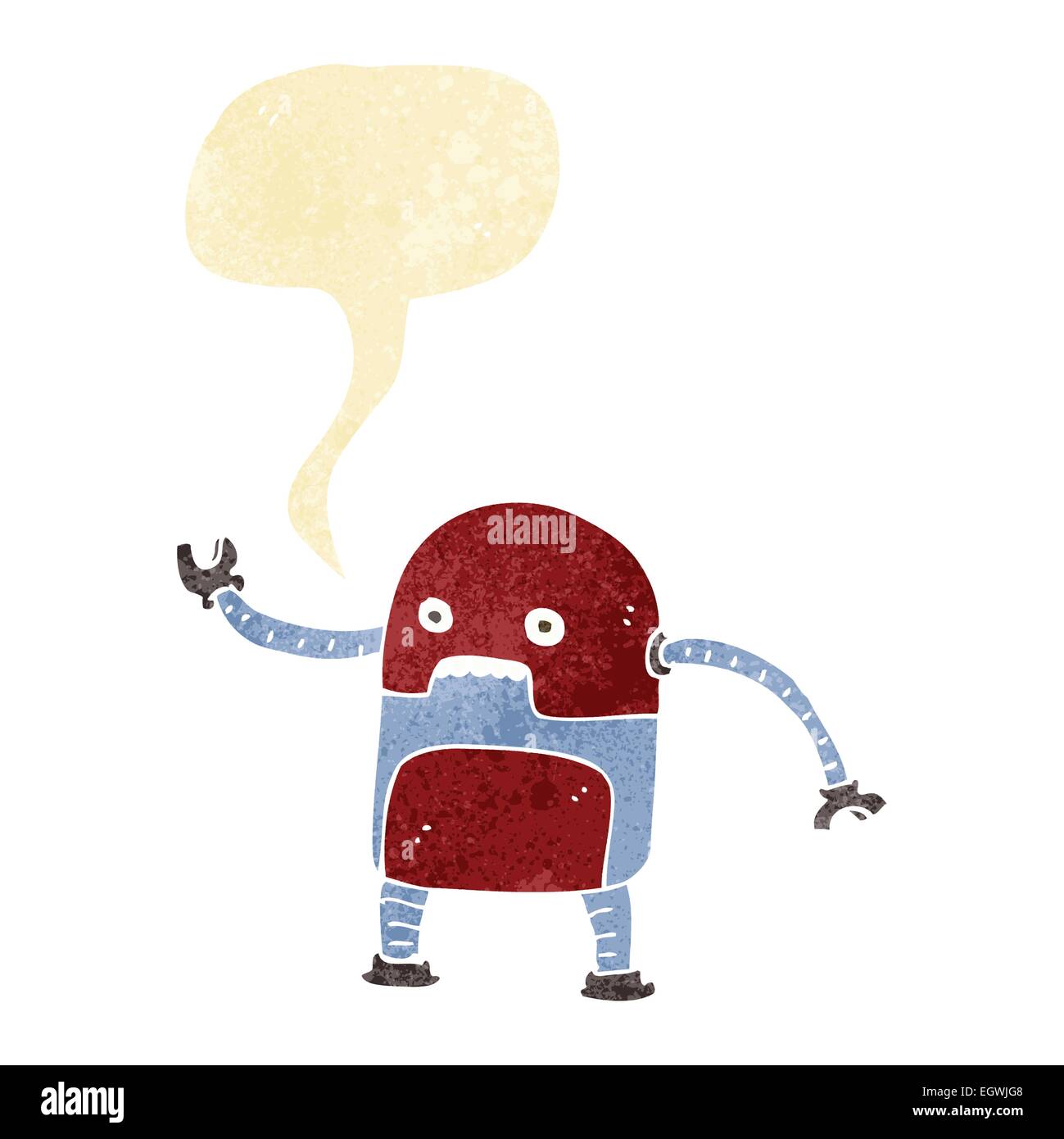 funny cartoon robot with speech bubble Stock Vector Image & Art - Alamy
