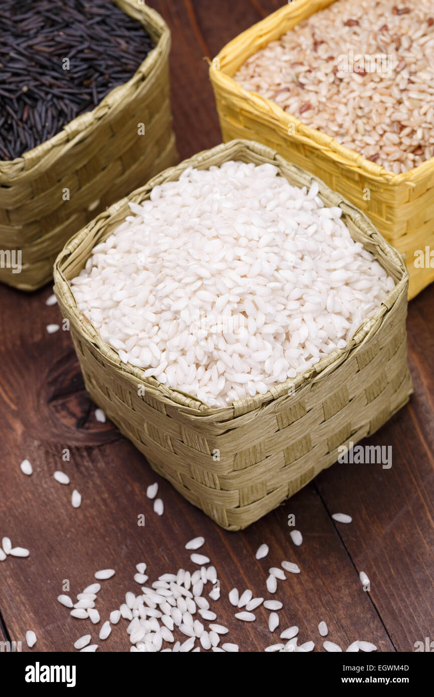 rice in baskets Stock Photo Alamy