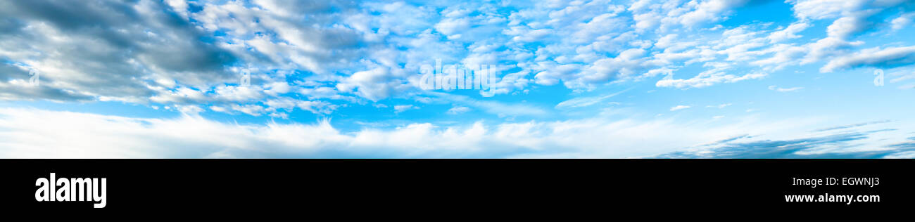 the panorama with the blue sky and white clouds Stock Photo - Alamy