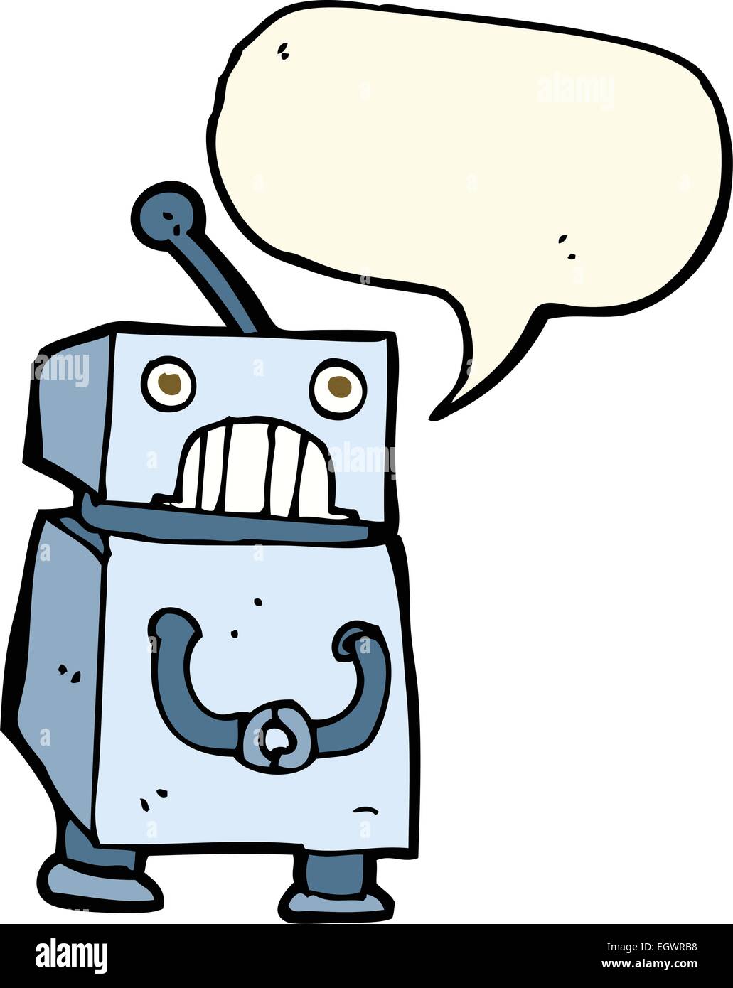 cartoon robot with speech bubble Stock Vector Image & Art - Alamy