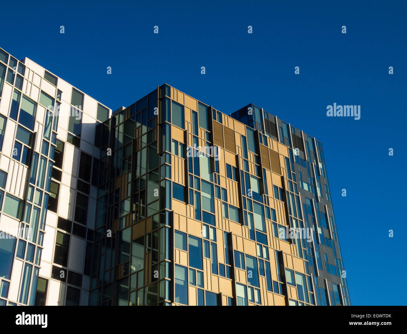 Exterior of modern office building by the O2 Arena on the Greenwich ...