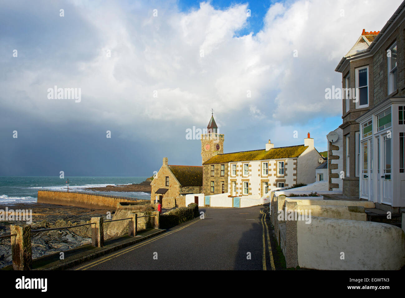 The clock tower, Porthleven, Cornwall, England UK Stock Photo Alamy