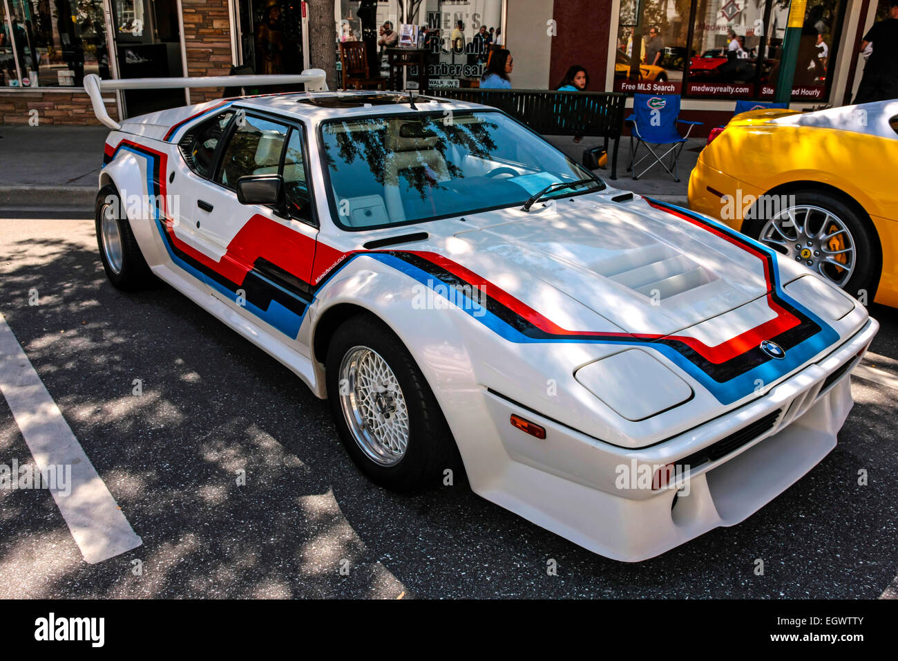 BMW M1 (E26) sports car. Built from 1978-81 on display at the Sarasota Exotic Car show Stock Photo