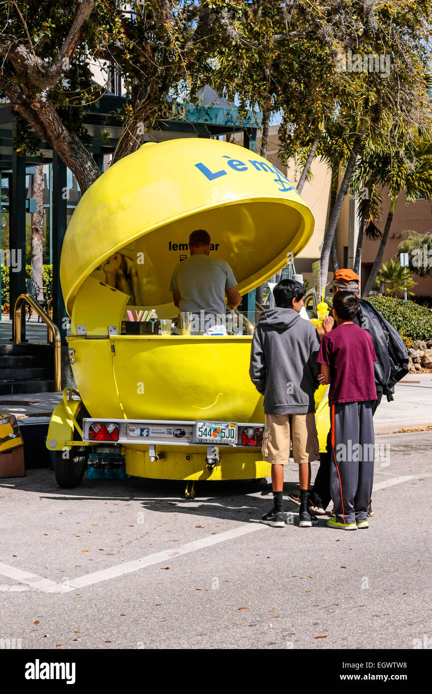 With people lining up to buy, this man is selling, from his lemon